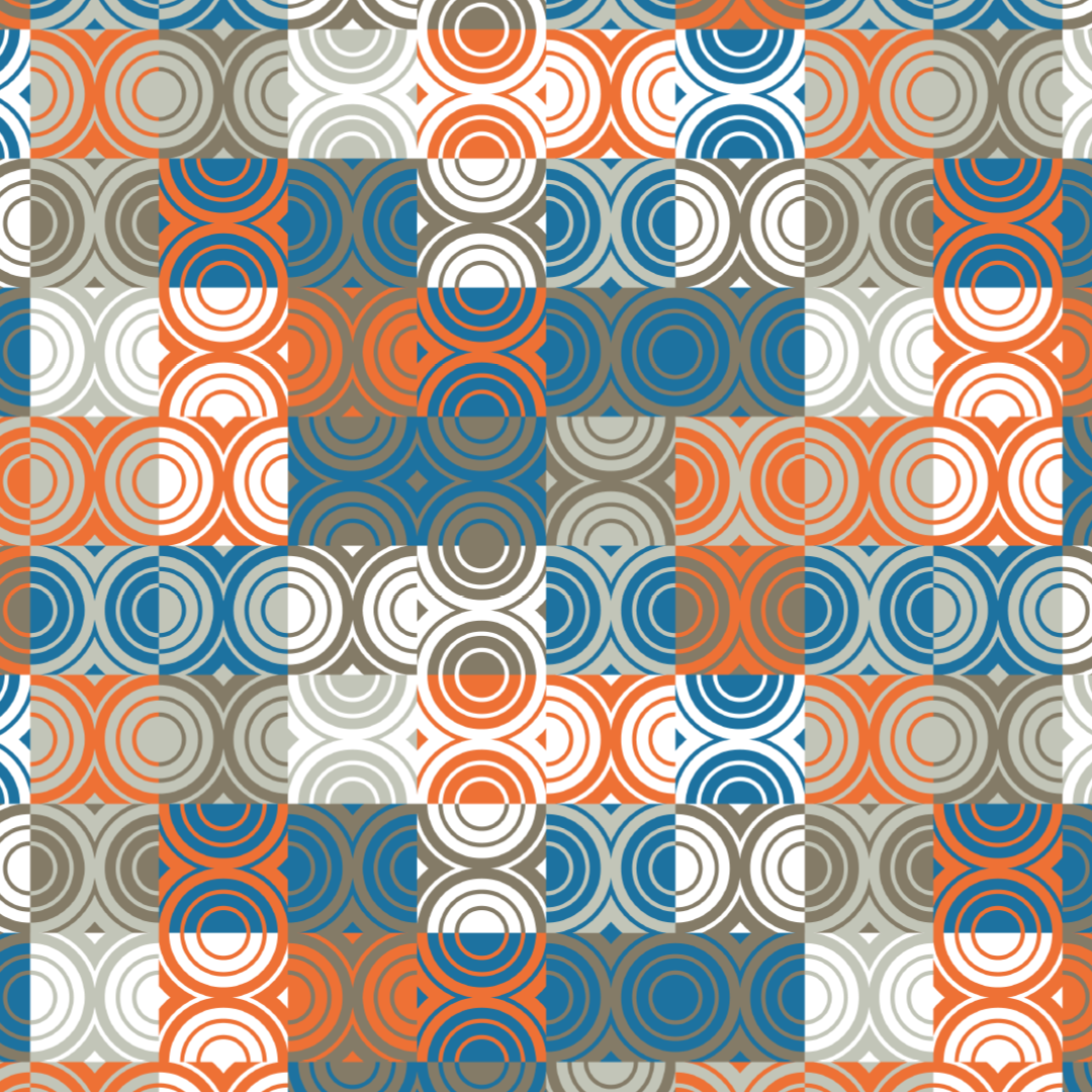 Geomaze print on recycled microfiber for men's swim shorts